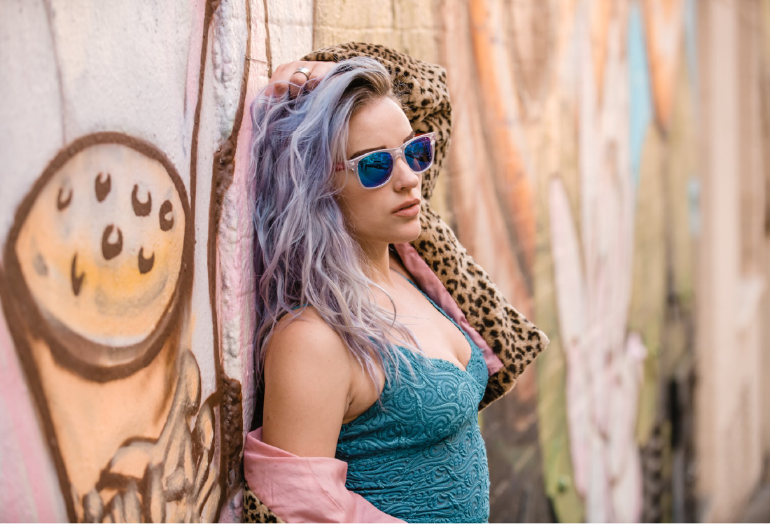 Girl with American Dream Sunglasses Girl with American Dream Sunglasses