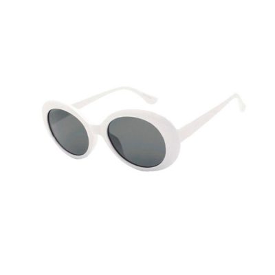 UV400 Sunglasses White Oval Frame